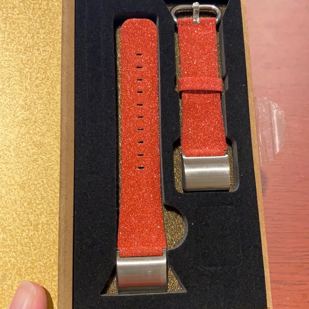 Fitbit Charge 2 red sparkly watch band